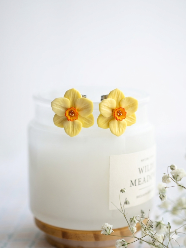 Auskarai Narcizai |GELTONI prie ausies|AUP-48